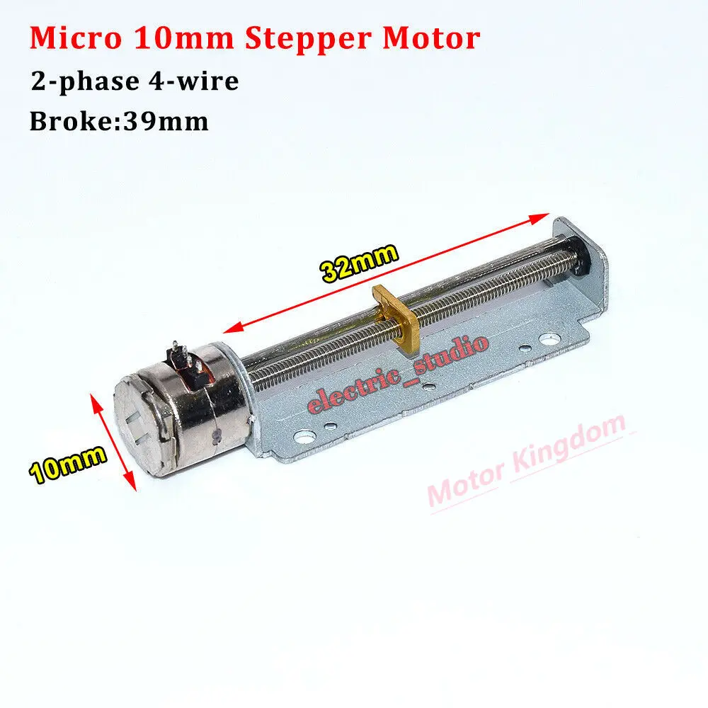 

Micro 10mm 2-Phase 4-Wire Stepper Motor Mini 38mm Stroke Linear Actuator Stepping Motor Precision Linear Screw Slider Nut Motor