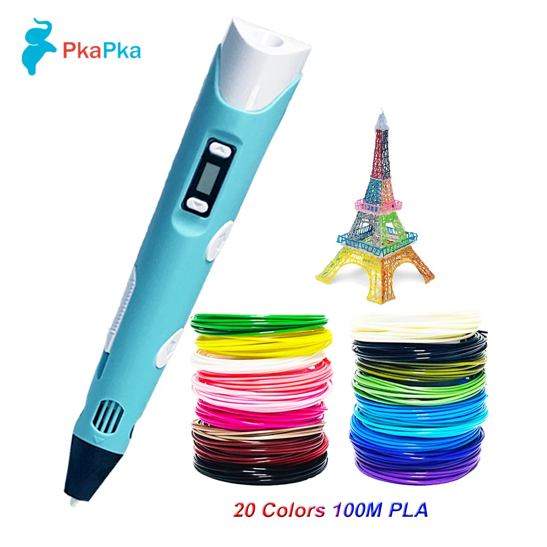 

3D Pen DIY 3D Printer Pen Drawing Pens Creative Toy Gift For Kids Design Drawing Printing with 20 Kinds of Color PLA Filament