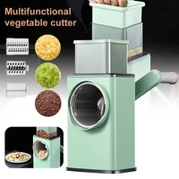 multifunction vegetable slicer manual rotary vegetable grater home kitchen tool cheese grater vegetable shredder with 4 blades