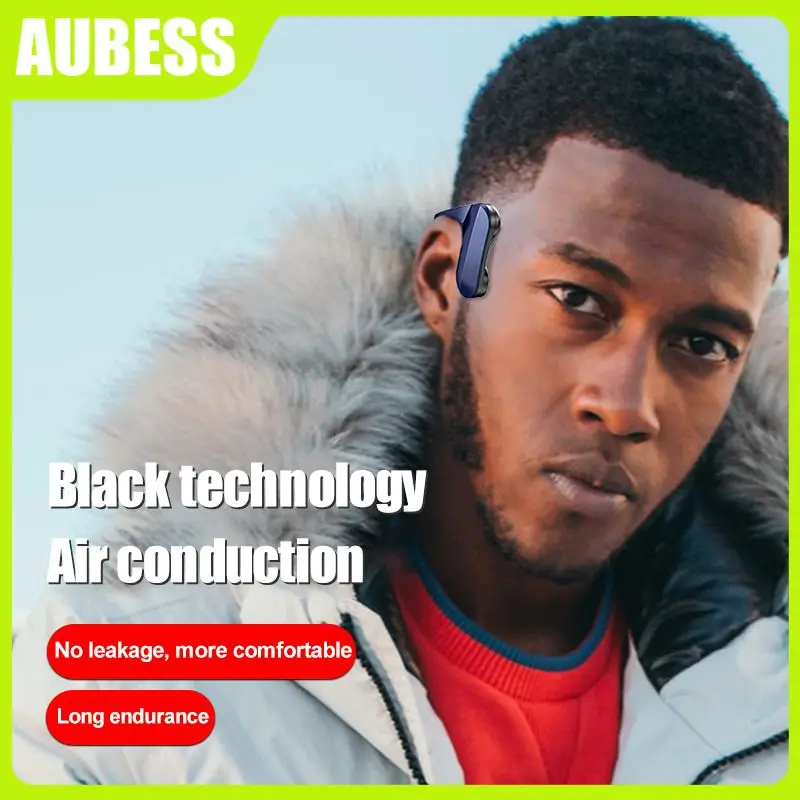 

Ear Hooks Stereo Handsfree Bluetooth Headphones Noise Reduction Not In-ear With Mic For Ios Android Earbuds Ear Hook 180mah