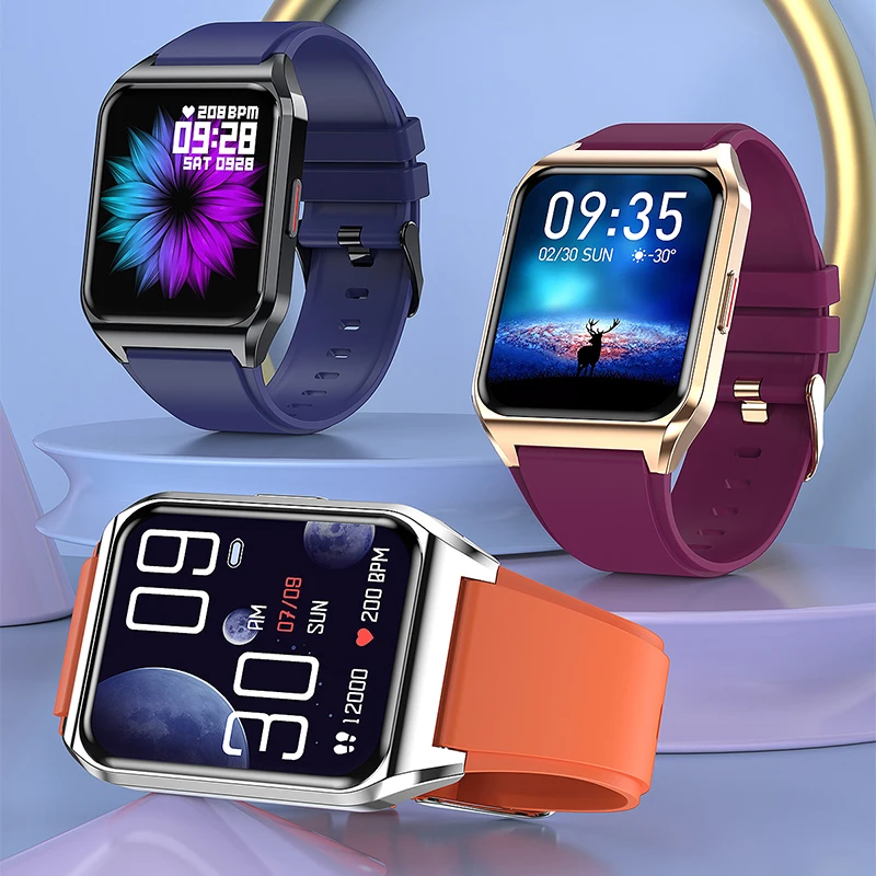 

H60 1.69 Smart Watch Blue Tooth Call Sports Exercise Music Body Temperature Heart Rate IP67 Waterproof Smart Bracelet Smartwear