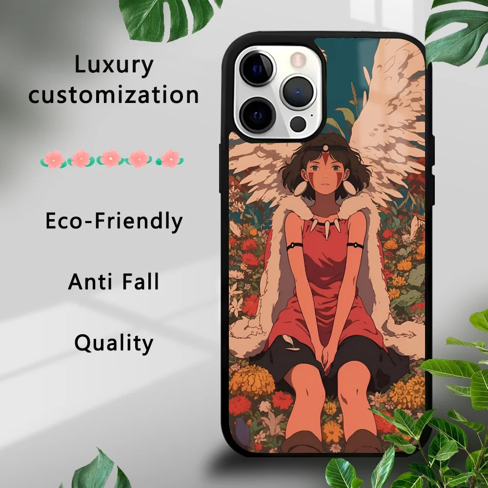 P-Princess M-MononokeS Phone Case For IPhone 16 15 14 13 Pro Max 11 Mini Alex Mirror Magsafe Wireless Charging Cover