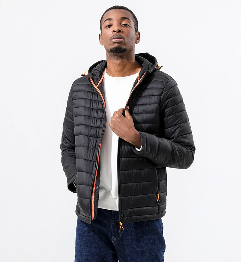 New Autumn/Winter Warm Waterproof Down Jackets Men Thick Hooded Parkas Men Fashion Casual Slim Jacket Cotton-Padded Clothes Coat