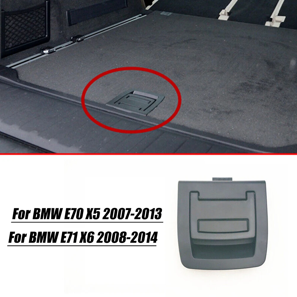 

Car Black Trunk Mat Floor Carpet Handle 51479120283 For BMW E70 X5 07-13 E71 X6 08-14 Black Plastic&Metal Auto Accessories
