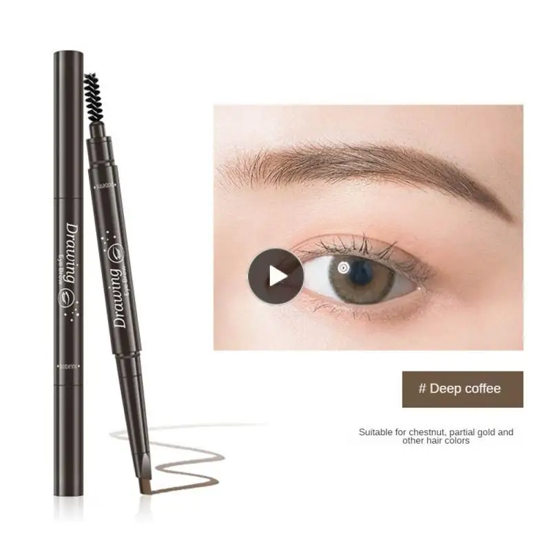 

Automatically Rotate Eyebrow Pencil Waterproof Compact Design Triangular Thrush Eyebrow Lifting Kit Comb Out The Natural Eyebrow