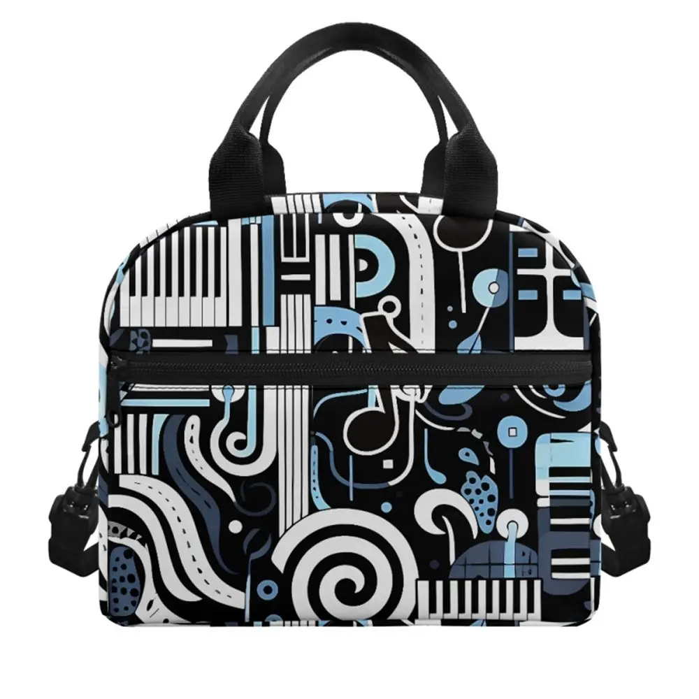 

Note And Piano Key Design Lunch Bags For Women Stylish New Thermal Lunch Box for Food Handy Picnic Party Lonchera Termica