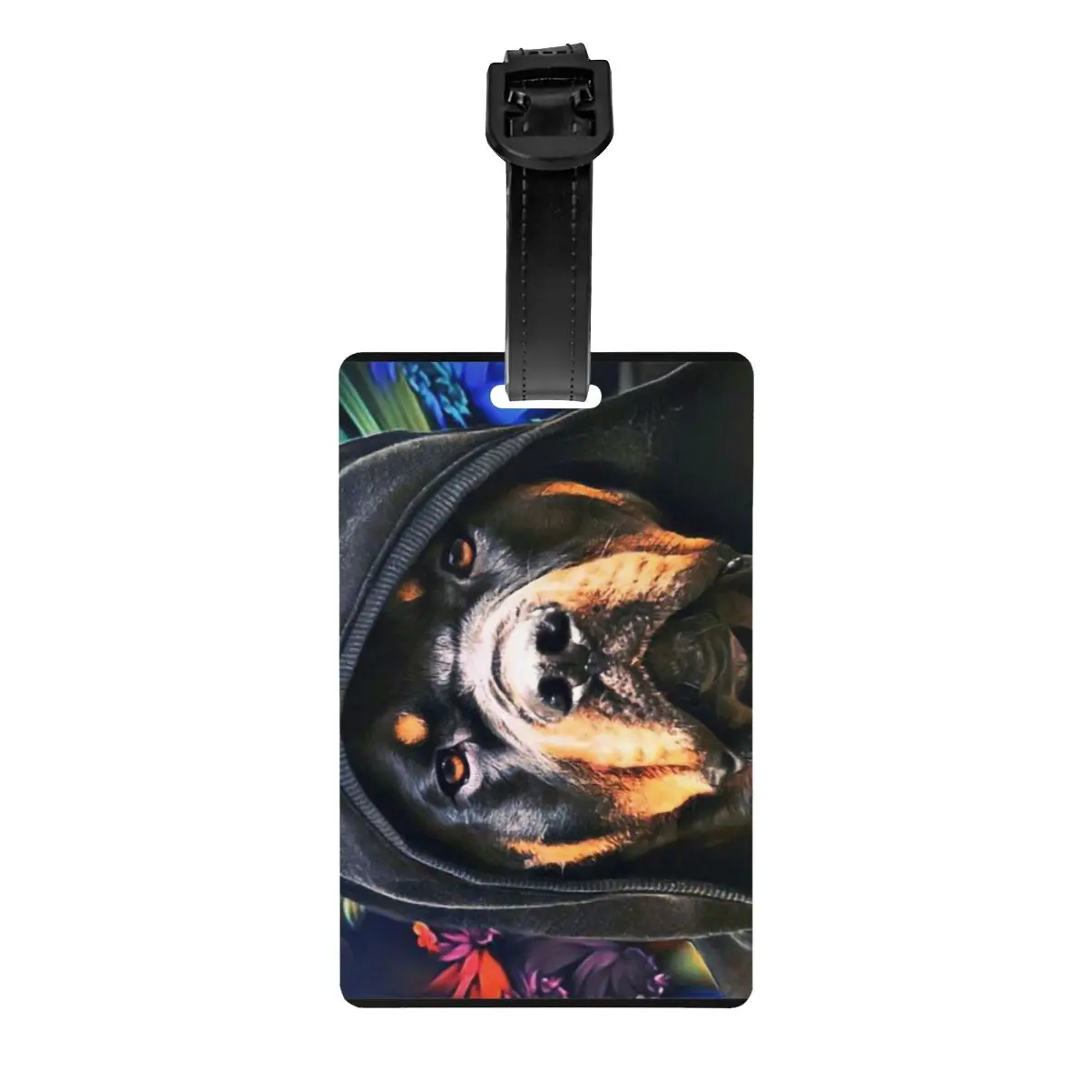 

Rottweiler Dog Luggage Tag Custom Baggage Tags Privacy Cover ID Label
