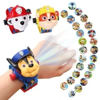 disney police dog patrol action doll set 3d projection digital watch animation action doll marshall chase childrens gift