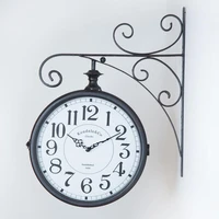 buy online minimalist custom logoblack white bracket modern vintage unique wholesale home decor creative metal wall clock
