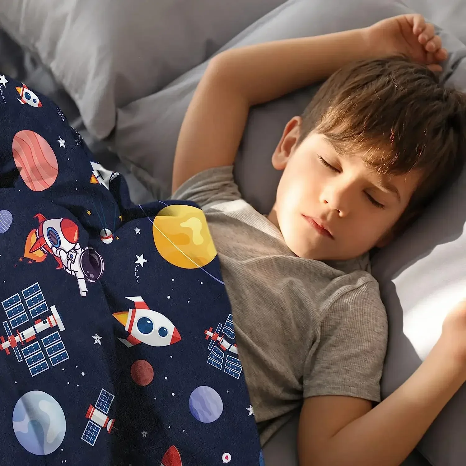 Одеяло для космического пространства мальчиков мягкое плюшевое фланелевое