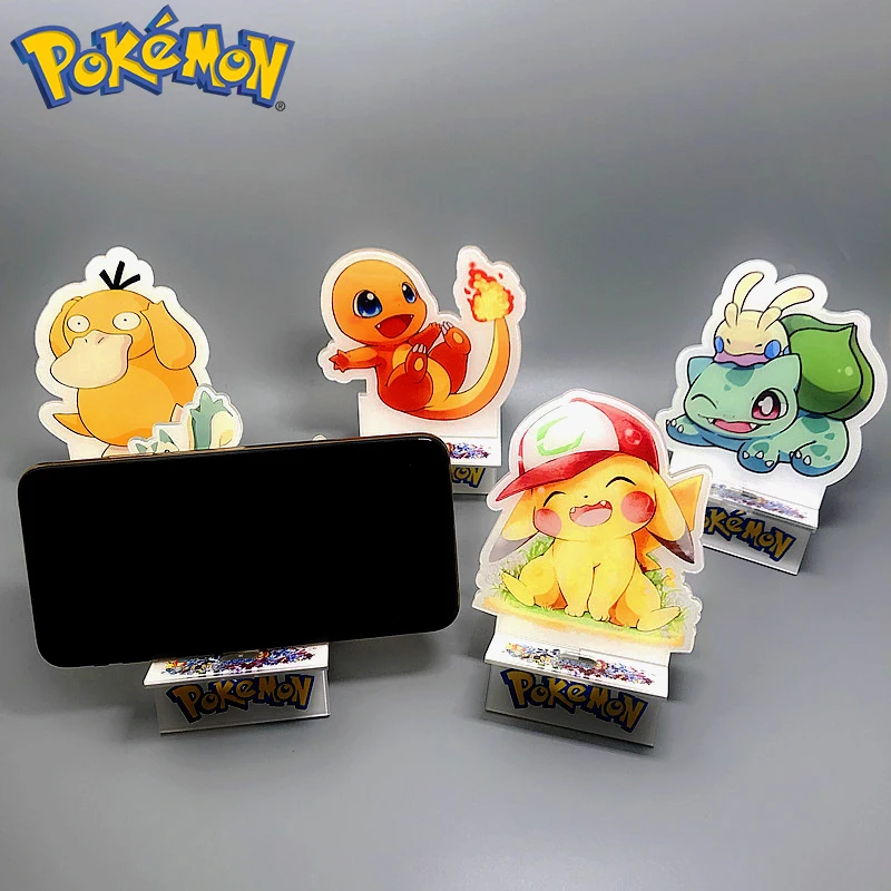 

Anime Pokemon peripherals Cute mobile phone bracket creative IPAD bracket Pikachu stand-up desktop decoration birthday gift