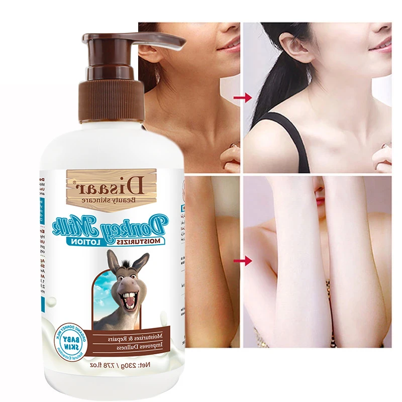 

Donkey milk Instant Whitening Lotion Melanin Body Moisturizer Vegan Lightening Nourishing Moisturizer Body Lotion for Black Skin
