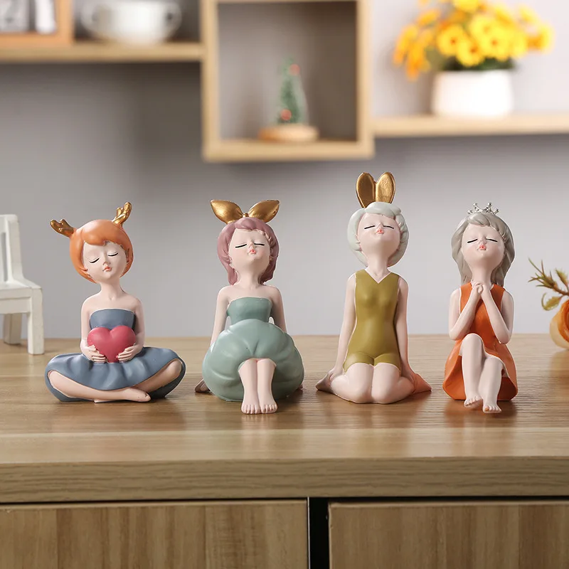 

Little Fairy Car Ornament Car Interior Decoration Nordic Fashion Girl Ornament Resin Craft Car Home Decoration Ornament
