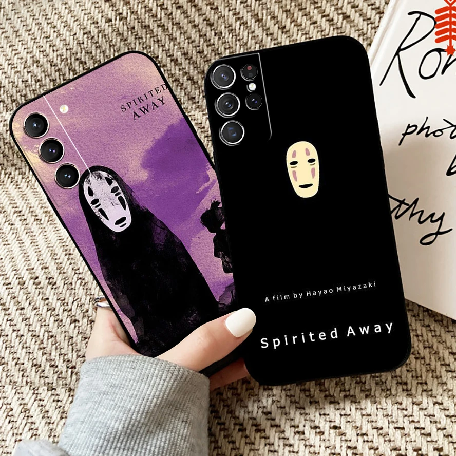 

Totoro Spirited Away No Face Man Phone Case For Samsung Galaxy S22 S21 S20 Plus Ultra 5G For Samsung S21 S20 FE Coque Back TPU