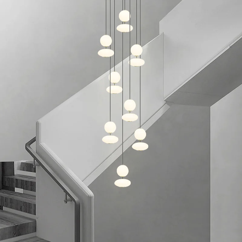 

Декоративная люстра в скандинавском стиле для гостиной, Потолочная потолочная лампа для виллы, чердака, лестницы, столовой, настольное освещение, современная лампа для спальни