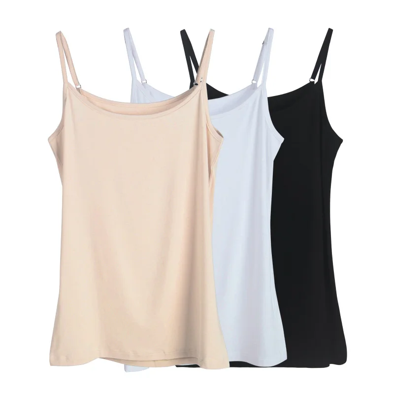 Top Female Camisoles Women Camisoles Summer Girl Sexy Strap Cotton Sleeveless Thin Camisole Vest  All-match Lingerie T-shirt