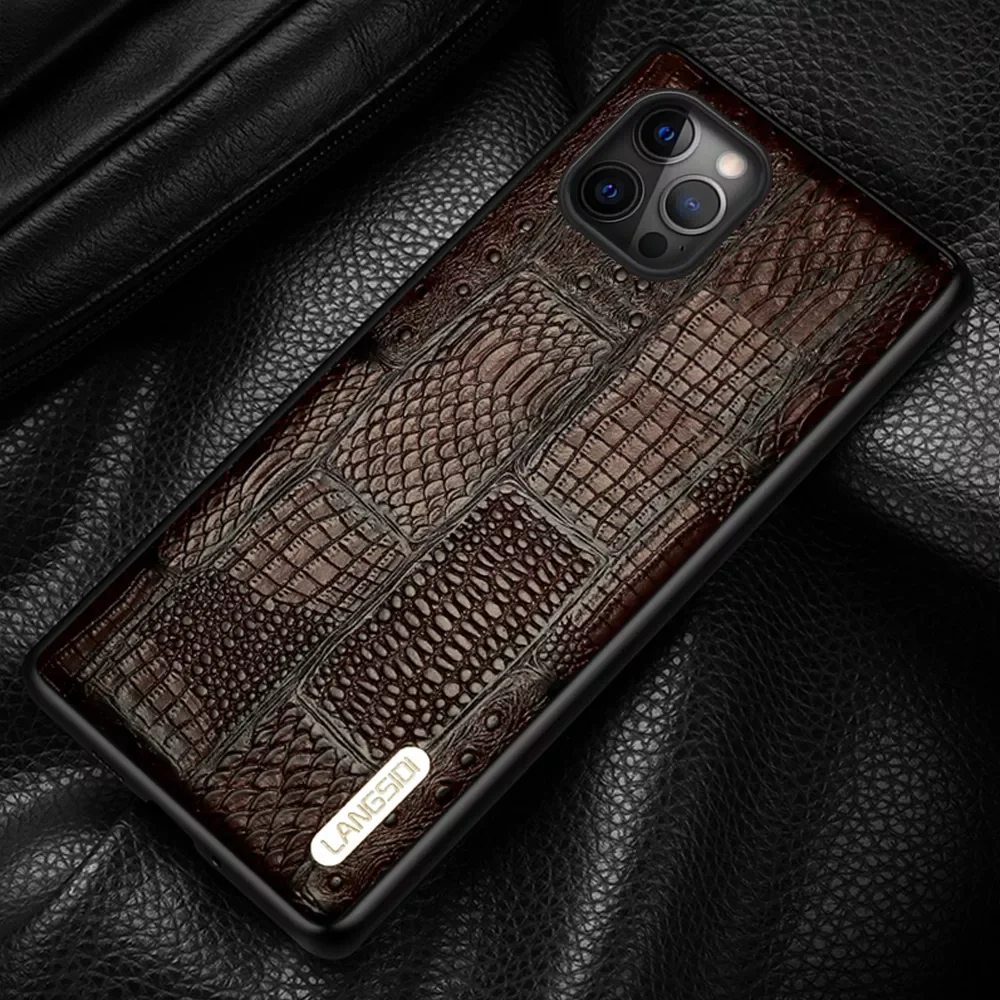 

Retro Splice Genuine Leather Phone Cover Case for iPhone 13 Pro Max 13 Min 11 12 Pro Max X XS Max XR 6s 7 8 Plus SE 3 2022 2020