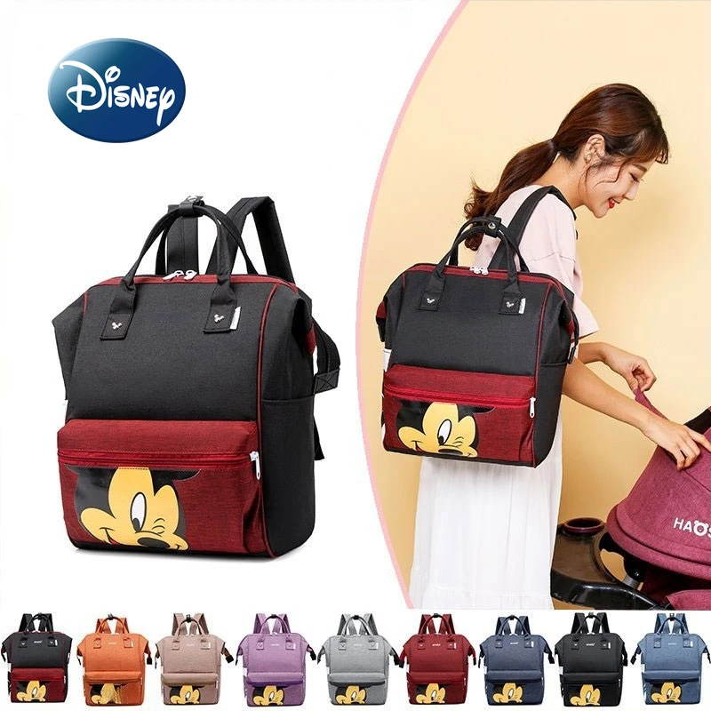 

Disney Mickey New Diaper Bag Backpack Fashion Mom Maternity Bag Baby Diaper Storage Bag Large Capacity Fashion Travel Backpack