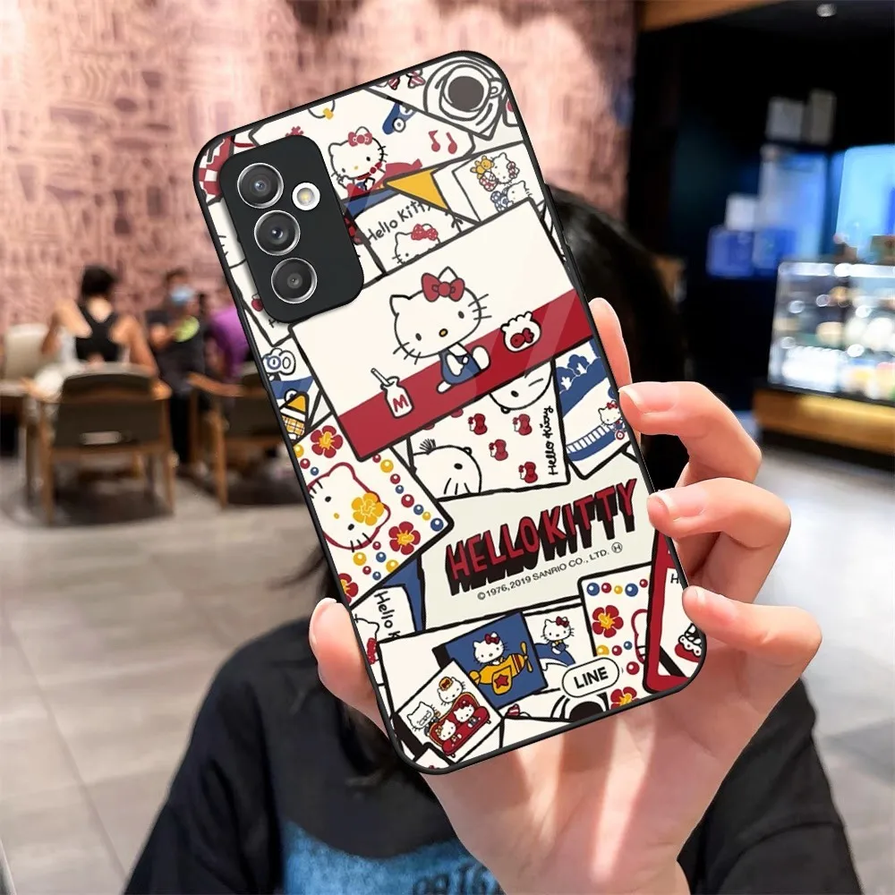 Мультяшный K-KuromiS чехол для телефона стекло Samsung Galaxy S20 S21 S22 S24 S23 Ultra Fe Plus A34 A54 A24 A52 A53