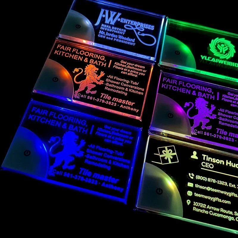 

Индивидуальный дизайн, оптовая продажа, 50 шт., светящаяся деловая Женская ночь, индивидуальная персональная карта с именем для фирменной детской карты