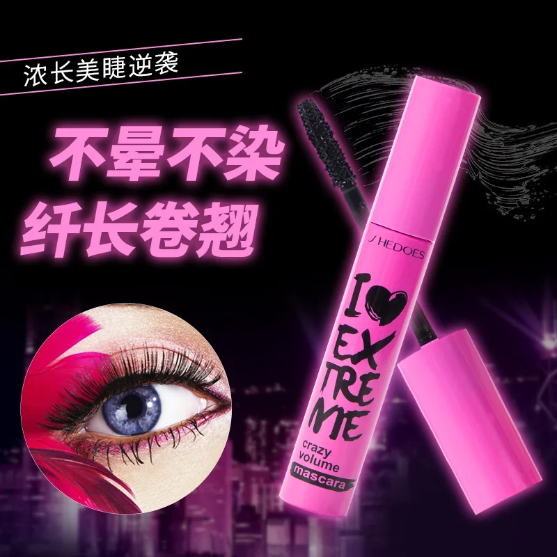 

Водостойкая густая тушь для ресниц, удлиняющая и не блекнет, силиконовая кисть, косметическая тушь для макияжа, водостойкая