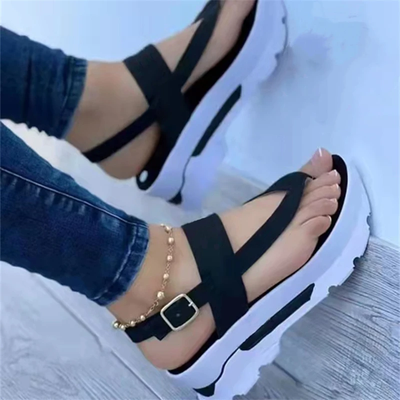 

Сандалии женские с открытым носком, мягкие босоножки на плоской подошве, удобная повседневная обувь для прогулок, лето 2022