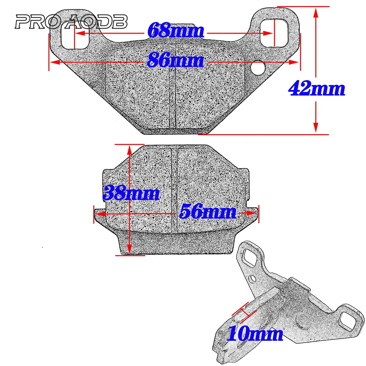 Комплект задних тормозных колодок мотоцикла для Kawasaki Suzuki KMX 125 A1-A5/B1-B12 KX E2/F1 250 E1/F1 200