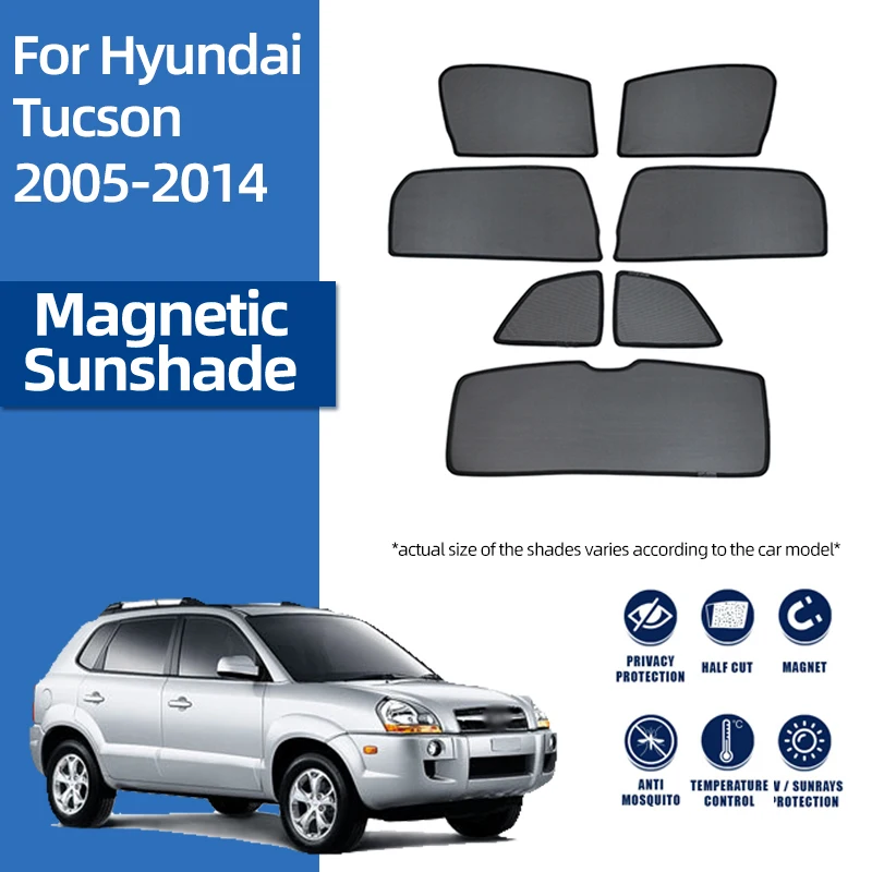 

Магнитный автомобильный солнцезащитный козырек, переднее лобовое стекло, заднее боковое окно, солнцезащитный козырек для Hyundai Sonata Tucson 2005-2022