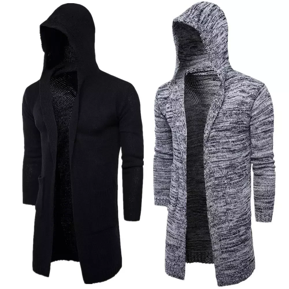 

NEW IN and Winter New Men's Cardigan Single-Breasted Fashion Knit Plus Size Sweater Stand Collar External Wear No Buttons