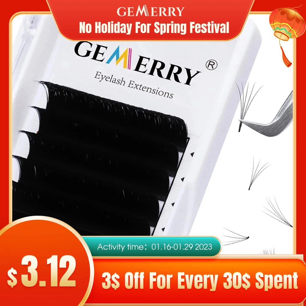 Ресницы Накладные Easy Fan принадлежности для наращивания трафареты из