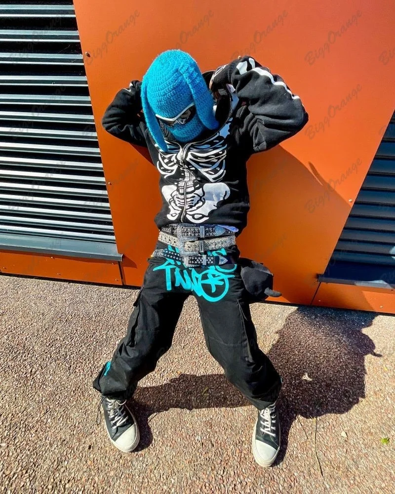 

Карго брюки-карго с множеством карманов женские джинсы женские американские ретро брюки с высокой талией в стиле хип-хоп с широкими штанинами y2k мужские брюки с высокой талией