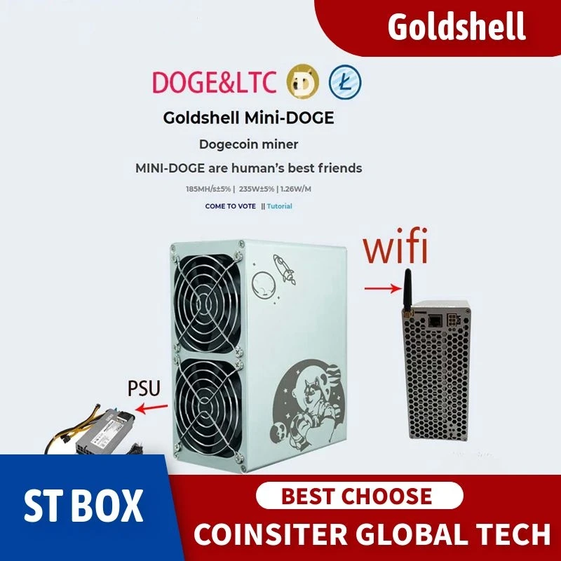 запасы Wifi совершенно новый Goldshell Mini Doge 185M 235W молчаливый горняк LTC шахтер монеты с
