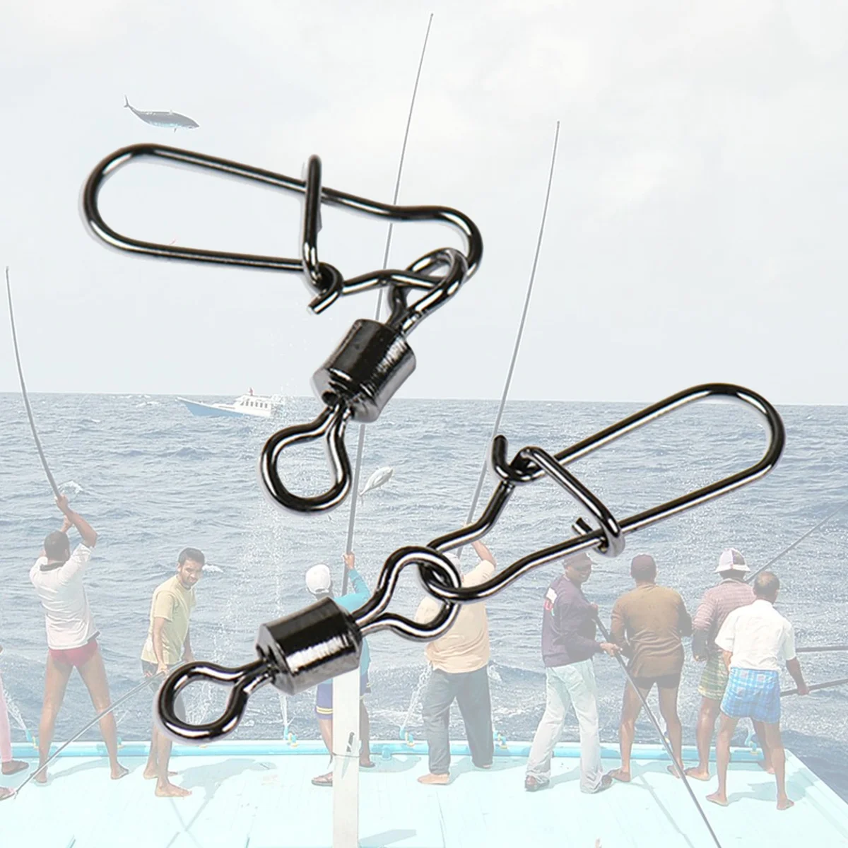 

50 Pcs Accessories Fishing Hook Line Connetctor Fishing Kits Fishing Swivel Connector Jst Connector Fishing Connector Pin