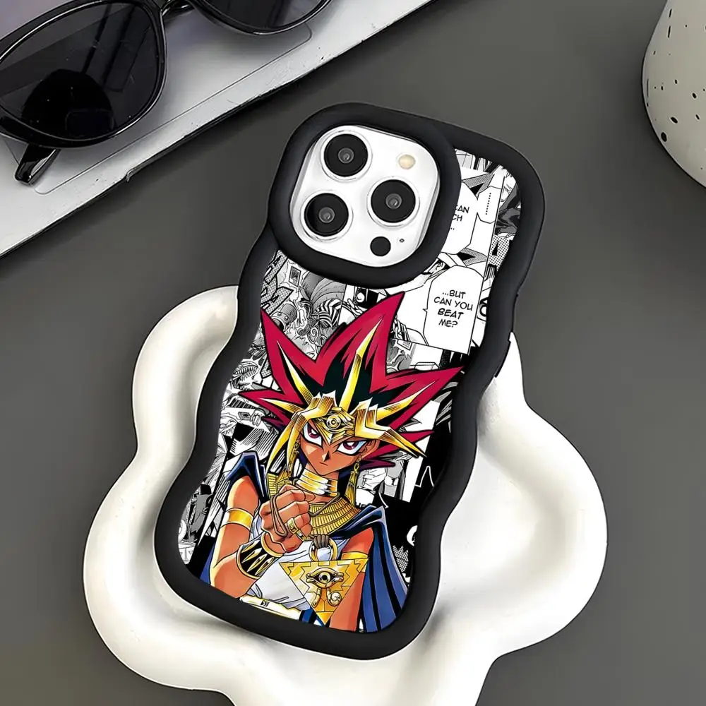 Фото Чехол для телефона Yugioh Yami Yugi для iPhone 17 16 15 14 13 12 11 Air Pro Max Plus, черный, из мягкого ТПУ, с волнистым краем №4