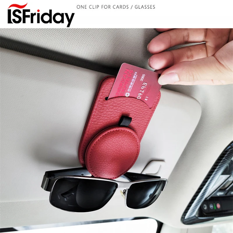 

New Car Glasses Holder Sunglasses Clip Frame Sun Visor Storage Eyeglass Storage Clip Auto Interior Organize Accessories