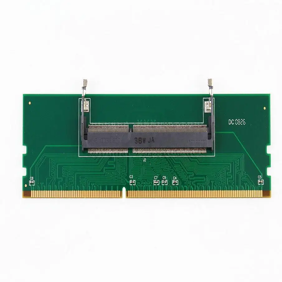 

DDR3 204 Pin Laptop SO-DIMM to 240 Pin Desktop DIMM Notebook Memory RAM Connector Adapter Green DIMM Slot Board Transfer Card