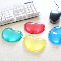 silicone heart shaped mouse pad cold transparent wrist rest support pads anti fatigue transparent gel soft silicone mouse wrist