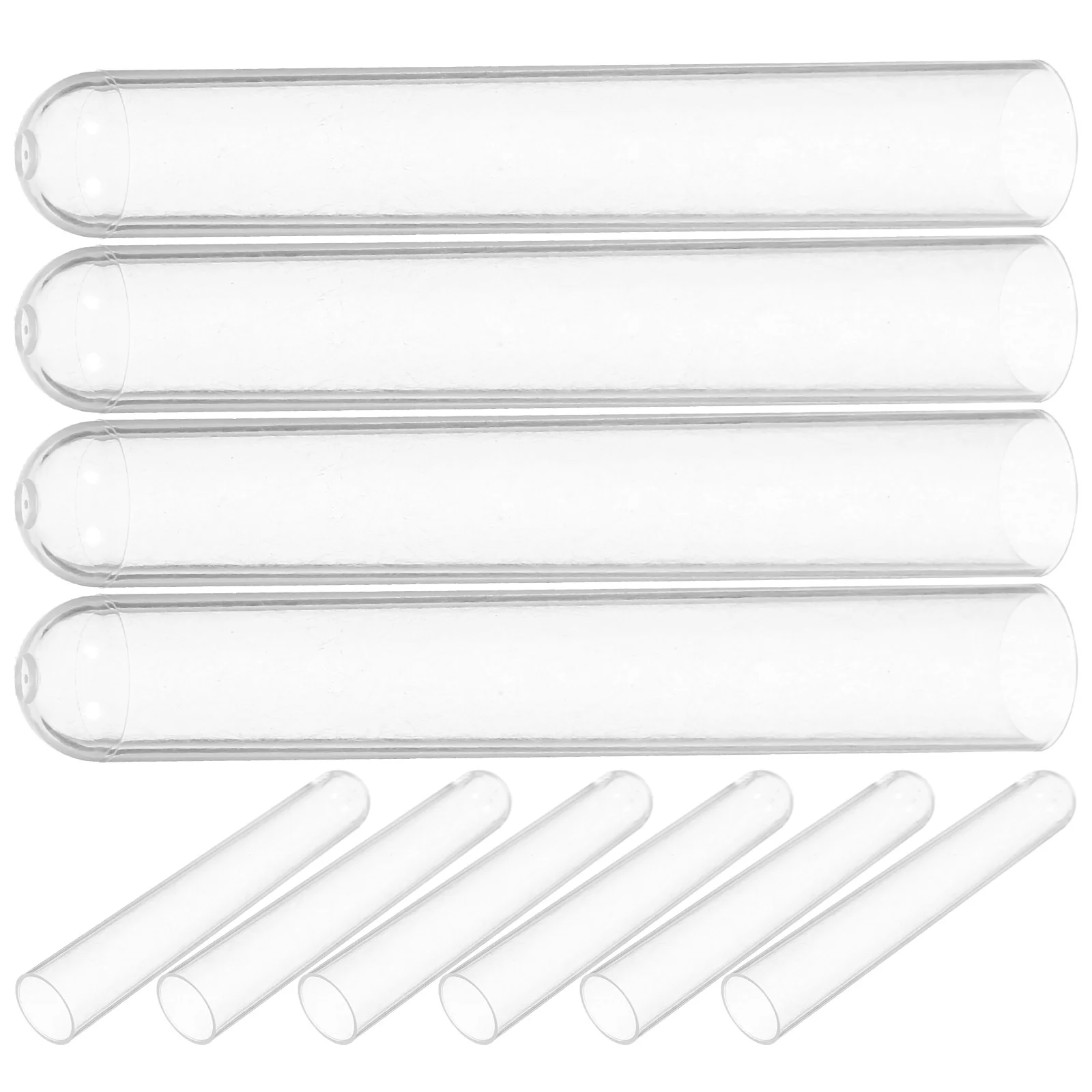 

10 Pcs Test Tube Single-use Tubes Toys Clear Liquid Plastic Scientific Experiments Decoration