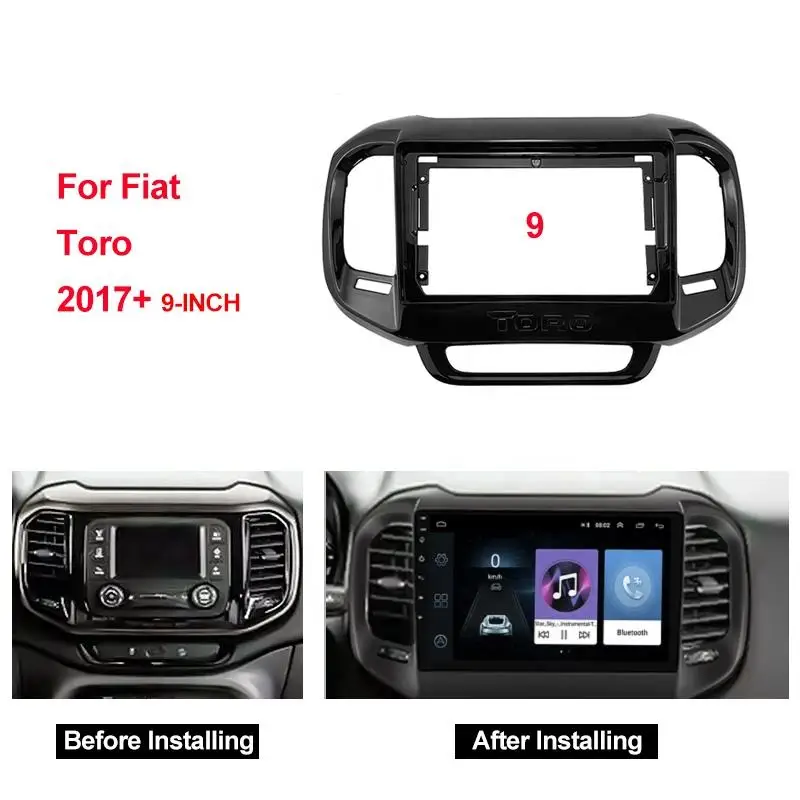 

Car 9 Inch Radio Fascia For Fiat Toro 2016-2020 Frame Android 2Din MP5 Player Stereo Panel