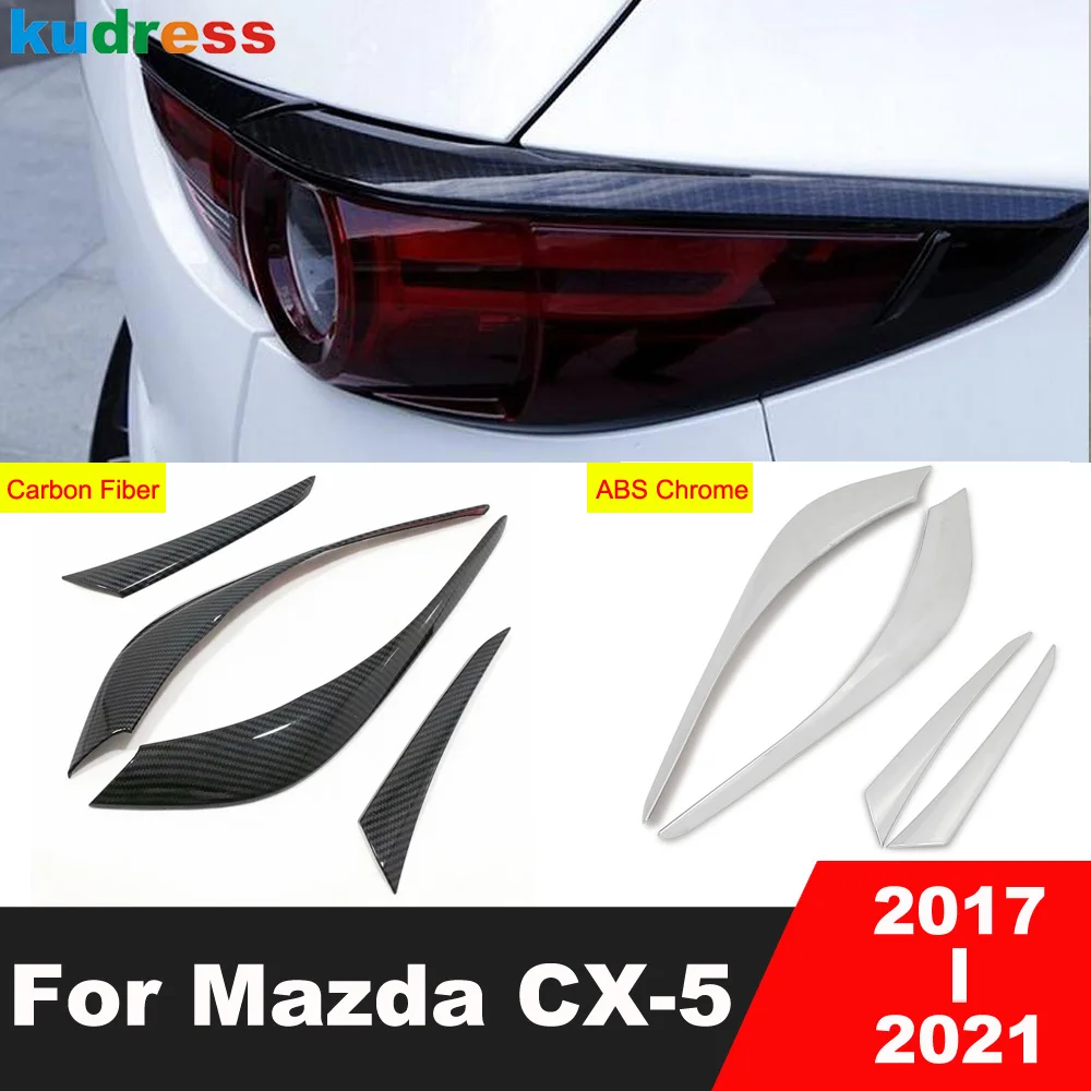 

Накладка на заднюю фару для Mazda CX5 CX-5 KF 2017-2020 2021, карбоновый Автомобильный задний фонарь, веко, накладки для бровей, аксессуары