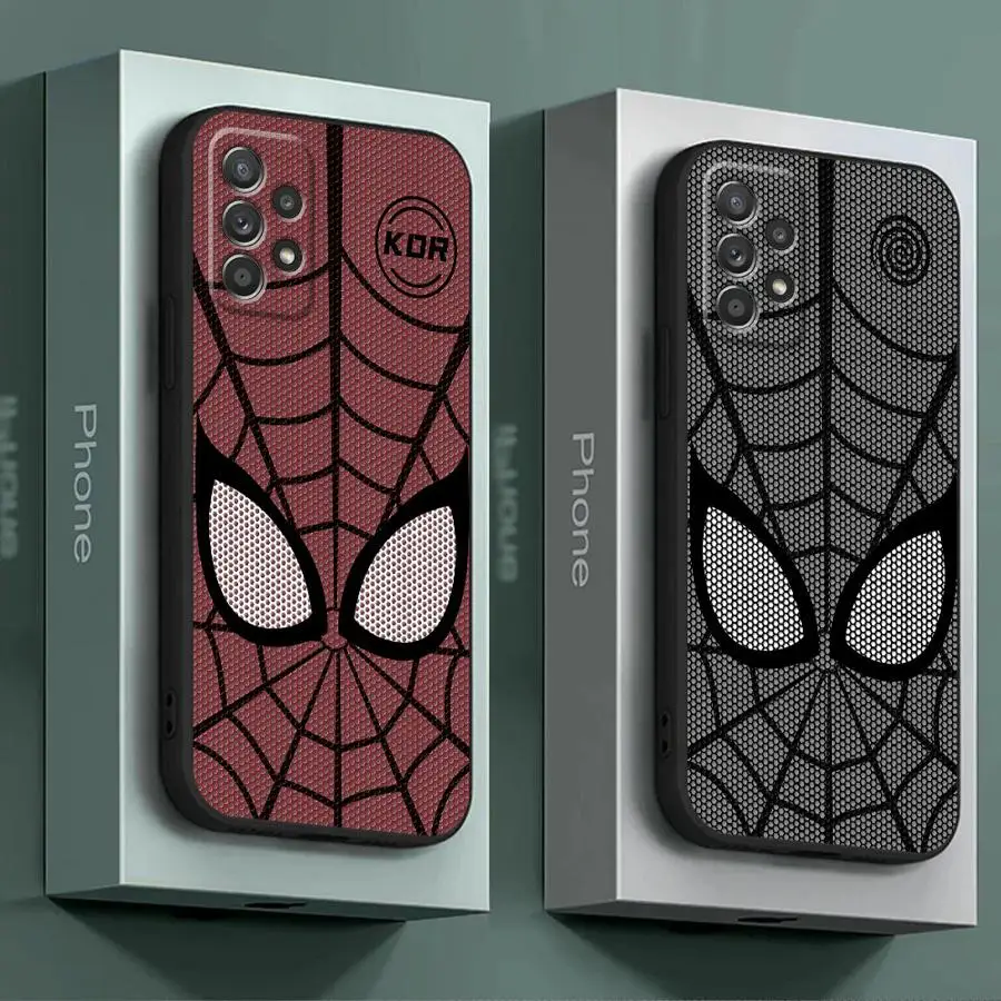 Marvel Sipiderman Logo Phone Case for Samsung Galaxy A54 A53 A16 5G A55 A72 4G A71 A52 A52s A51 A70 A70s A21s A41 A31 Cover