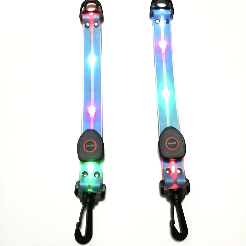 

USB Rechargeable LED Flashing Light with Colourful Light,Children's Safety Light 2022 New