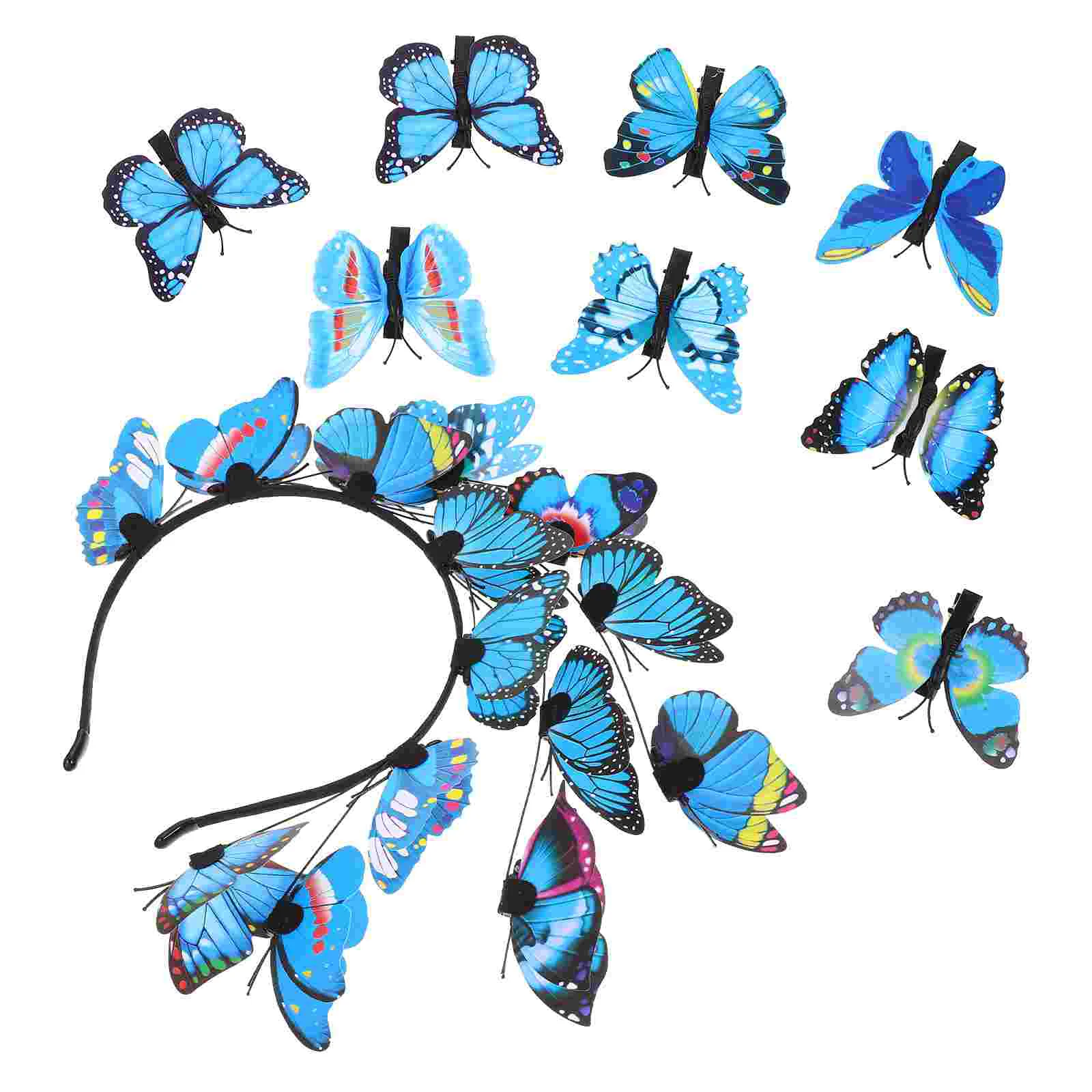 

Butterfly Headband Butterflies Hair Accessory Kids Clips Girls Wing Women Headbands Metal Hairband Women's Clothes