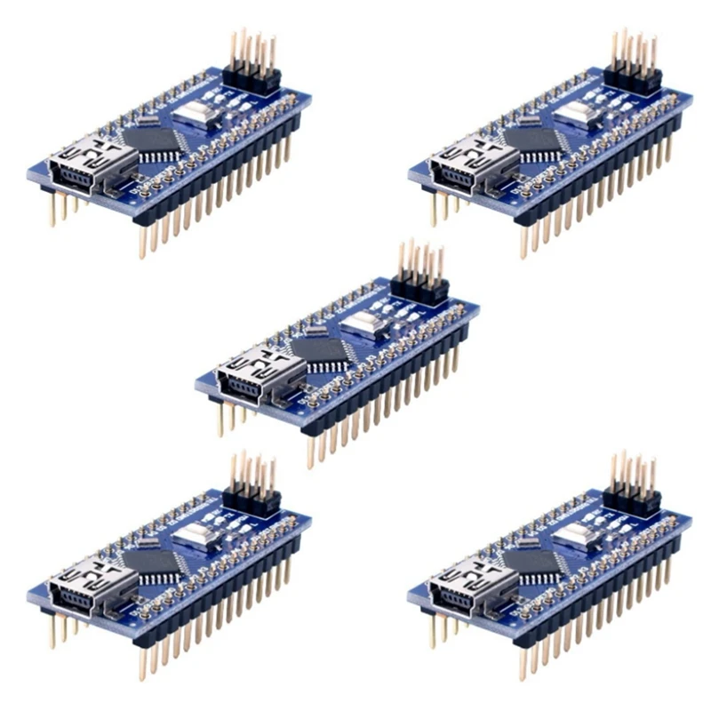 

Плата контроллера Nano V3.0 Atmega328p 5 в 16 м, модуль с USB-кабелем, подходит для Arduinoide, 5 шт.