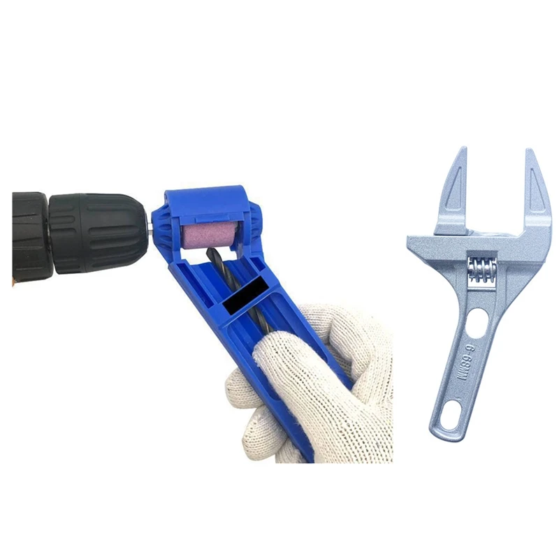 

Портативный шлифовальный станок, шлифовальный электрический и механический адаптер для дрели, мини регулируемый гаечный ключ 16-68 мм, корот...