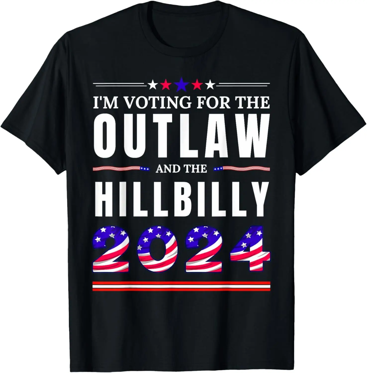 Футболка с изображением Трампа ванса 2024 Outlaw Hillbilly 24