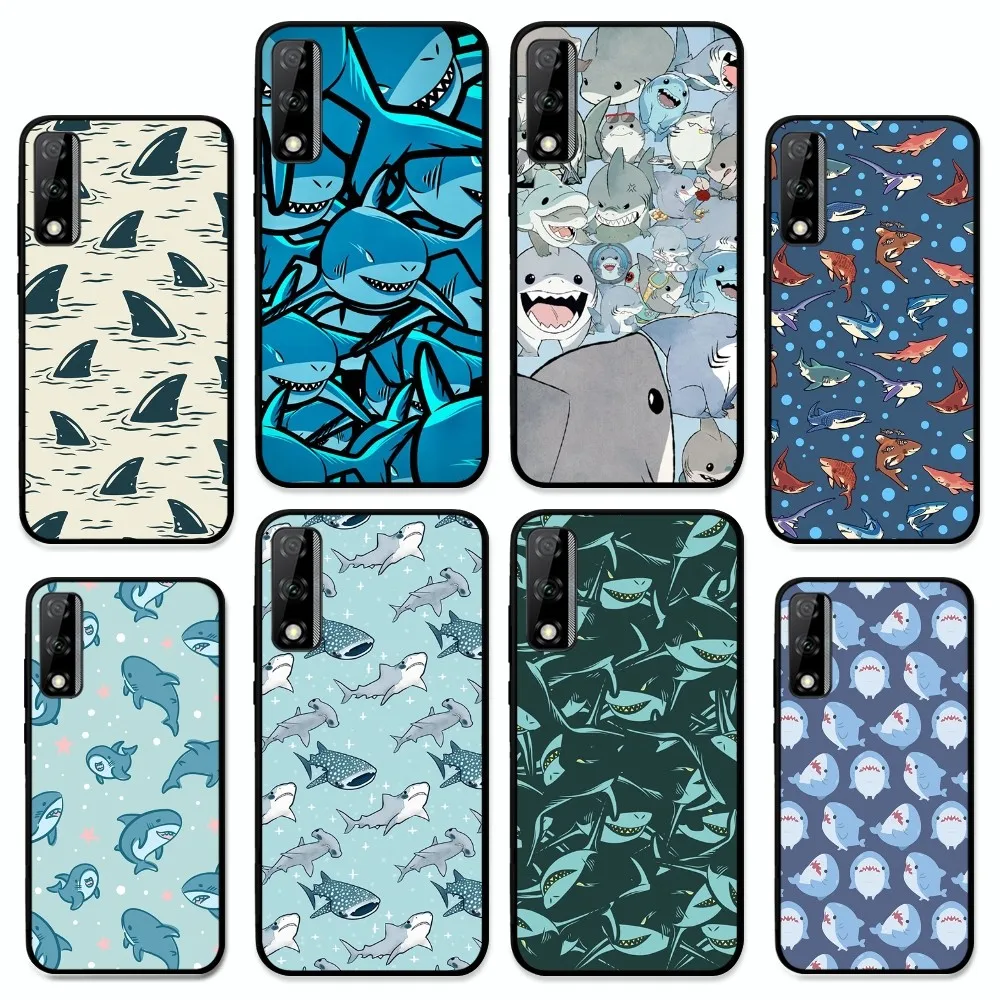 

Shark Pattern Phone Case For Huawei Y9 6 7 5 Prime Enjoy 7s 7 8 plus 7a 9e 9plus 8E Lite Psmart Shell