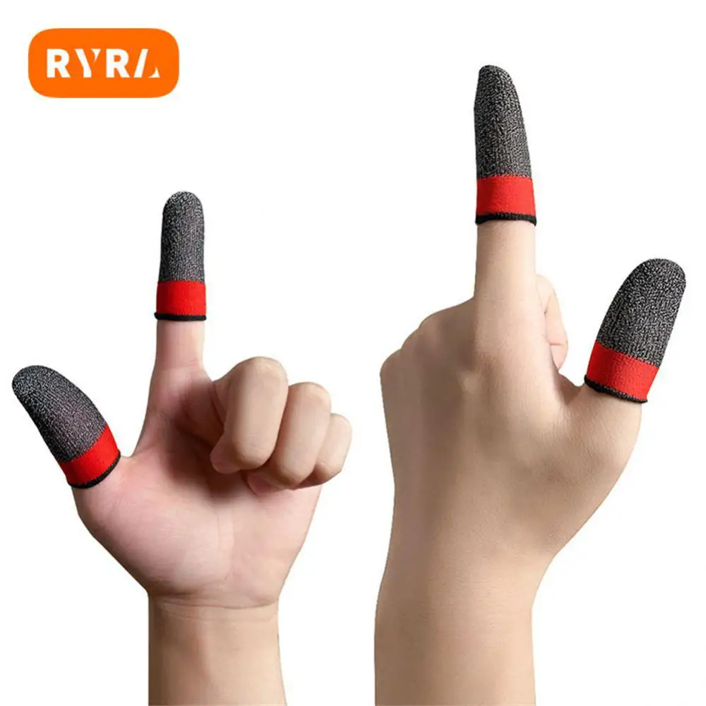 

5Pairs Finger Cover Sweat Proof Non-Scratch Sensitive Touch Screen Gaming Finger Sleeve Thin Breathable Fingertips Gloves