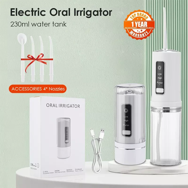 

Electric Oral Irrigator Dental Floss Tooth Cleaner Portable Water Pick Water Thread For Teeth Whitening Mouth Washing Machine
