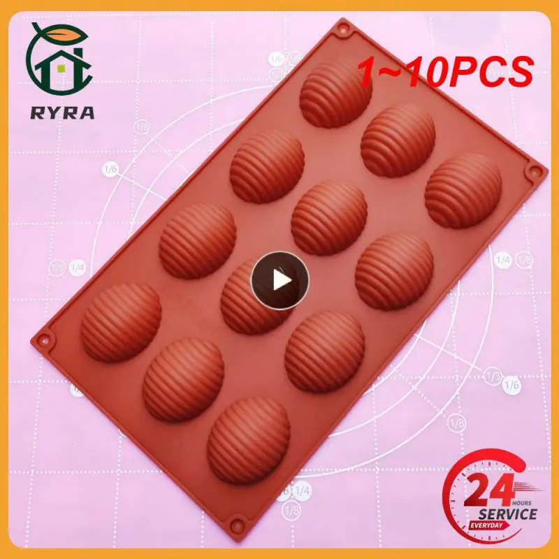 

1~10PCS Swirl Shapes Silicone Small Cake Mold Form Chocolate Cookies Pudding Ice Cream Trays Pastry Baking Tools Bakeware Pan